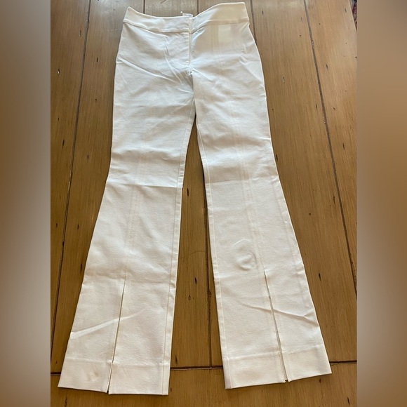 Derek Lam Women’s White Maeve Slit Hem Flare Long New size 8 Pants - Picture 3 of 16
